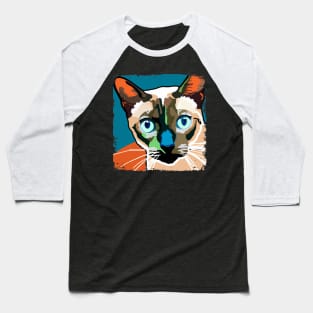 Tonkinese Pop Art - Cat Lover Gift Baseball T-Shirt